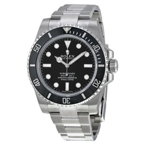 rolex submariner black dial stainless steel automatic mens watch|rolex submariner blue face stainless.